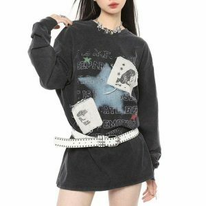 downtown girl sweatshirt youthful & chic aesthetic 5583