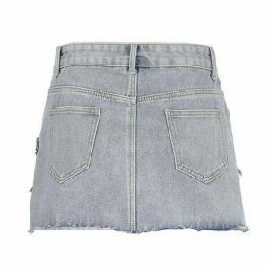 downtown star denim skirt youthful & chic streetwear 1317