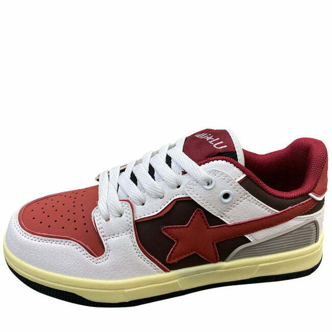 dynamic red & grey shooting star sneakers   urban appeal 6639