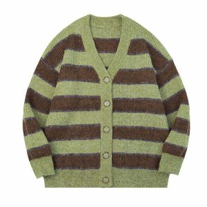 eclectic striped cardigan from local coffee shop style 3710