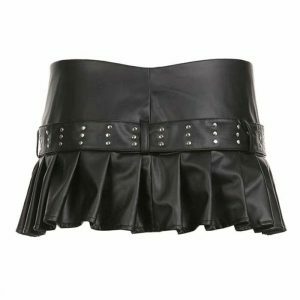 edgy leather micro skirt danger zone inspired design 6643