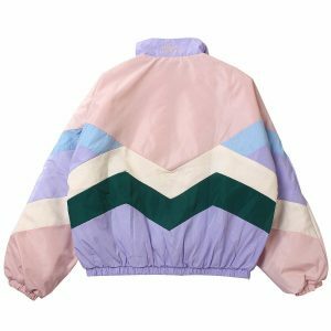 embroidered tennis jacket   chic & sporty streetwear classic 7789