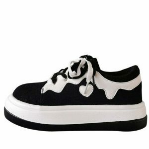 emo inspired platform sneakers youthful & edgy aesthetic 7407