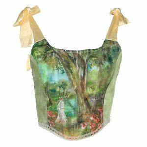 enchanted forest fairy corset top   youthful & chic style 3537