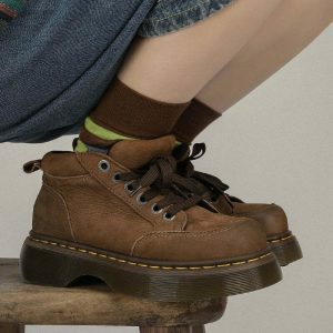 english autumn platform boots   chic & youthful streetwear staple 1562