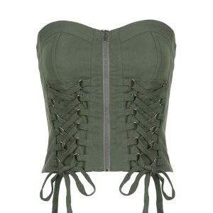 fairy grunge lace up corset enchanting & bold aesthetic 8835