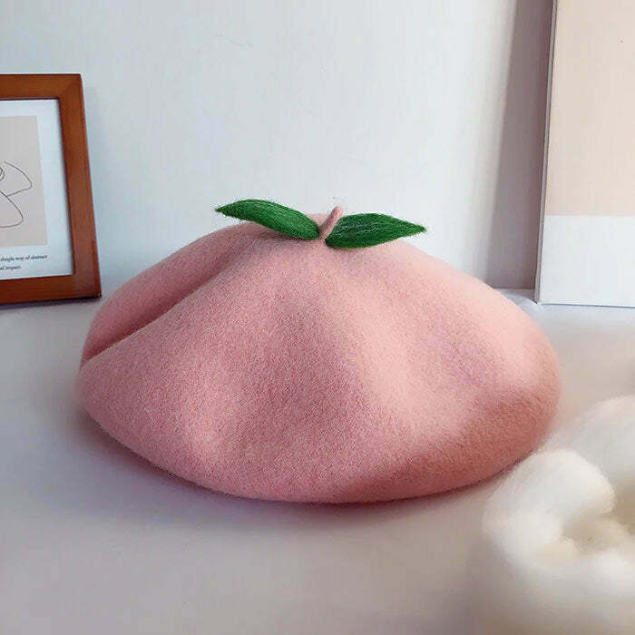 feelin' peachy beret   youthful & chic headwear statement 8971