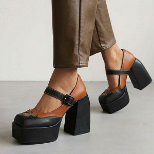 flame heart platform shoes youthful flame heart shoes bold street style 6709