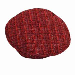 french girl chic tweed beret timeless & elegant style 4709