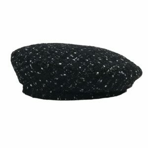 french girl chic tweed beret timeless & elegant style 4729