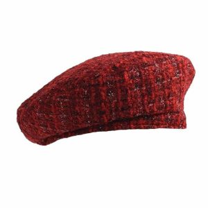 french girl chic tweed beret timeless & elegant style 6631