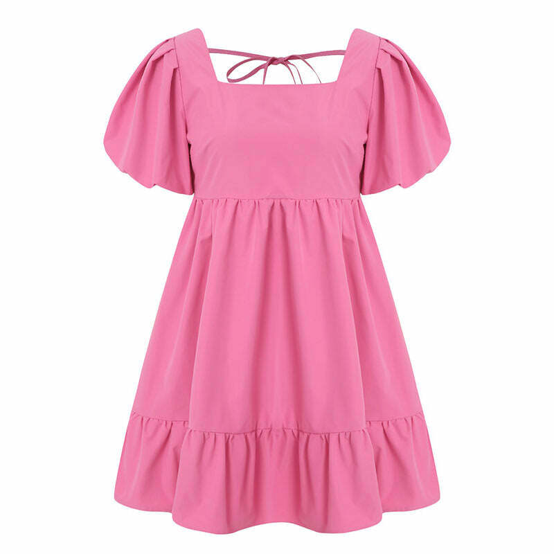 french girl inspired mini dress chic & youthful style 1058
