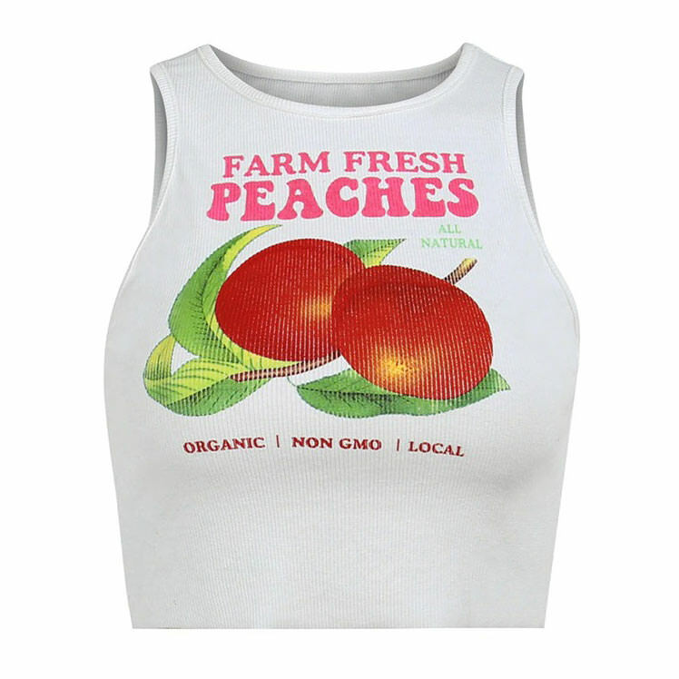 fresh peaches ribbed top   chic & youthful summer essential 2564