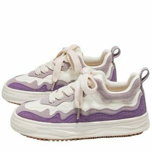 gradient wavy aesthetic sneakers youthful & dynamic design 5646