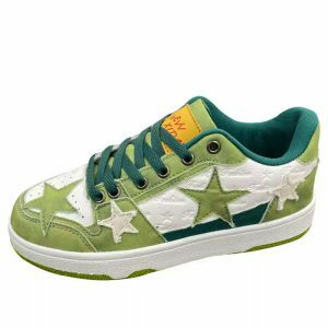 green star sneakers youthful & ecofriendly street kicks 6406