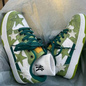 green star sneakers youthful & ecofriendly street kicks 8370