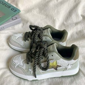 grey star sneakers clear & dynamic urban footwear 1474