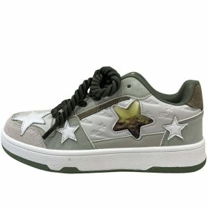 grey star sneakers clear & dynamic urban footwear 4578