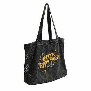 groovy heart denim bag   youthful & iconic style 2614