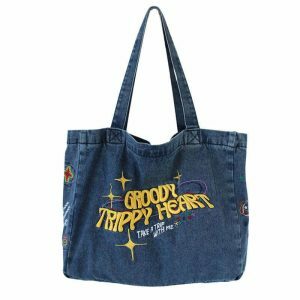 groovy trippy heart denim bag   youthful & iconic style 6144