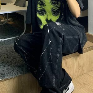 grunge ghost face tee iconic graphic urban style 3108