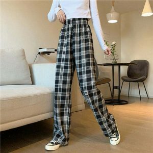 grunge plaid pants youthful aesthetic & edgy style 2029