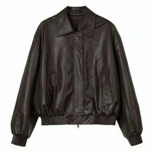 grunge sleaze leather bomber jacket iconic grunge leather bomber sleek & 4863