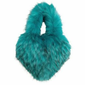 heart shaped fuzzy handbag chic & youthful accessory 2740