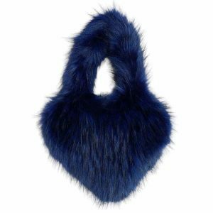 heart shaped fuzzy handbag chic & youthful accessory 3427