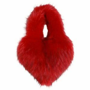 heart shaped fuzzy handbag chic & youthful accessory 6874