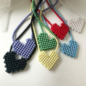 heart beaded handbag chic & crafted accessory trendsetter 5123