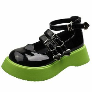 heart buckle chunky sandals   bold & chic streetwear staple 7478