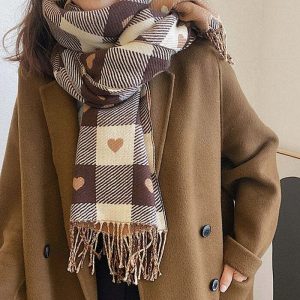 heartfelt chic scarf with vibrant pattern design 8830