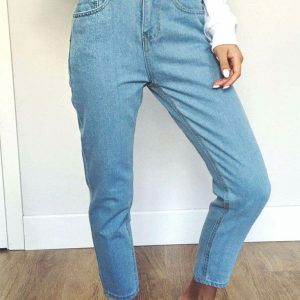high waisted mom jeans sleek & youthful retro appeal 6204