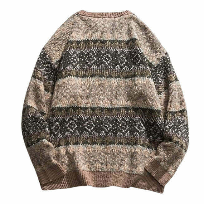 iconic 80's grandma pattern sweater   retro chic 1486