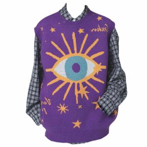 iconic all seeing eye vest stars aesthetic & youthful vibes 1148