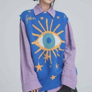 iconic all seeing eye vest stars aesthetic & youthful vibes 6869