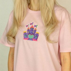 iconic castle graphic t shirt youthful & urban design 2878