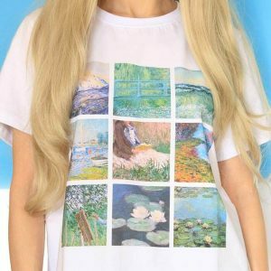 iconic claude monet tee youthful artistic expression 8903