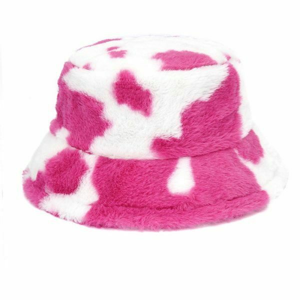 iconic cow print bucket hat   urban & youthful style 7912