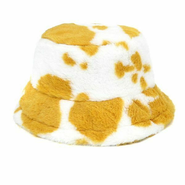iconic cow print bucket hat   urban & youthful style 8487