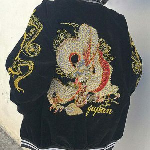 iconic japanese dragon bomber jacket urban & edgy style 7631