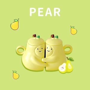iconic pear shaped couple mugs   perfect match set 8749