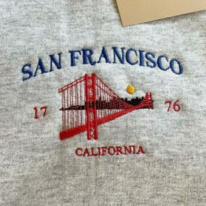 iconic san francisco embroidered sweatshirt urban chic 6258