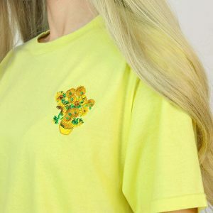 iconic van gogh sunflowers tee youthful artistic flair 6565