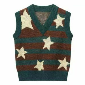 indie aesthetic striped vest youthful & eclectic style 1358