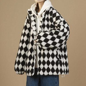 indie aesthetic zipup jacket youthful & dynamic style 3353