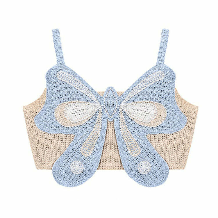 indie butterfly crochet top   youthful & crafted aesthetic 7204