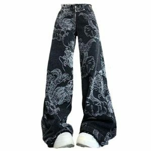 japanese dragon jeans urban aesthetic & edgy design 3715