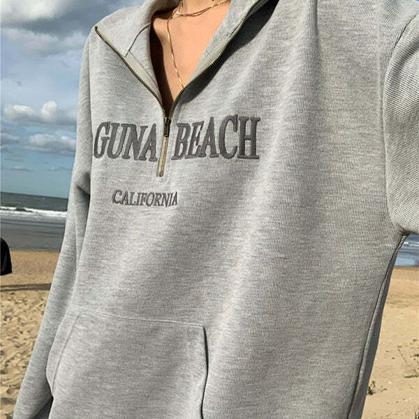 laguna beach inspired zipup sweatshirt   youthful & chic 3458